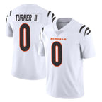 C.Bengals #0 DJ Turner II Player White Vapor Untouchable Limited Home Game Gdoa Stitched Jerseys