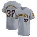 M.Brewers #32 Jacob Misiorowski Player Gray Home Limited Elite Fdoa Stitched Jerseys