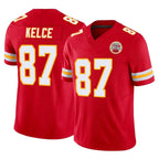 KC.Chiefs #87 Travis Kelce Player Red Limited Vapor F.U.S.E. Home Game Gdoa Stitched Jerseys