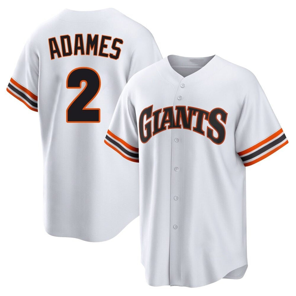 SF.Giants #2 Willy Adames Player White Home Game Fdoa Stitched Jerseys