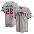 A.Diamondbacks #28 Nolan Arenado Player Gray Road Limited Home Game Gdoa Stitched Jerseys