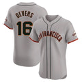 SF.Giants #16 Rafael Devers Player Gray Home Limited Elite Fdoa Stitched Jerseys