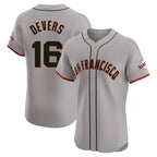SF.Giants #16 Rafael Devers Player Gray Home Limited Elite Fdoa Stitched Jerseys