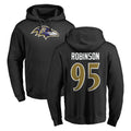 B.Ravens #95 Tavius Robinson Player Black Pullover Hoodie Gdoa Stitched Jerseys