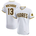 S.Diego Padres #13 Manny Machado Player White Home Limited Elite Fdoa Stitched Jerseys