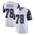 D.Cowboys #78 Terence Steele Player White-Navy Limited Color Rush Vapor Untouchable Home Game Gdoa Stitched Jerseys