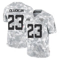 J.Jaguars #23 Foyesade Oluokun Player Arctic Camo Salute To Service Limited Game Gdoa Stitched Jerseys