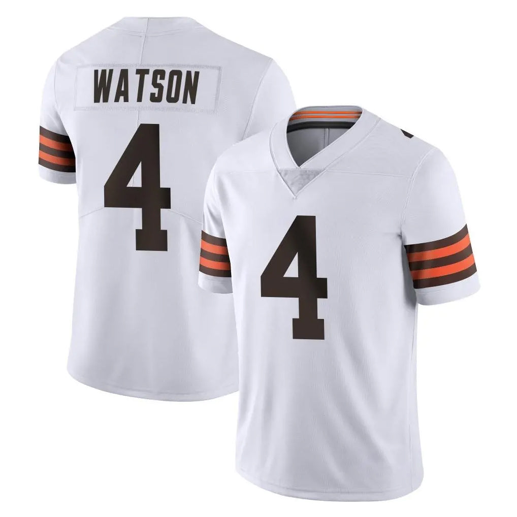 C.Browns #4 Deshaun Watson Player White Vapor Untouchable Limited Home Game Gdoa Stitched Jerseys