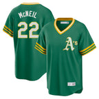 Athletics #22 Jeff McNeil Player Kelly Green Cooperstown Collection T-shirt Game Gdoa Stitched Jerseys