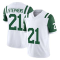 NY.Jets #21 Brandon Stephens Player White Limited Classic Vapor F.U.S.E. Home Game Gdoa Stitched Jerseys