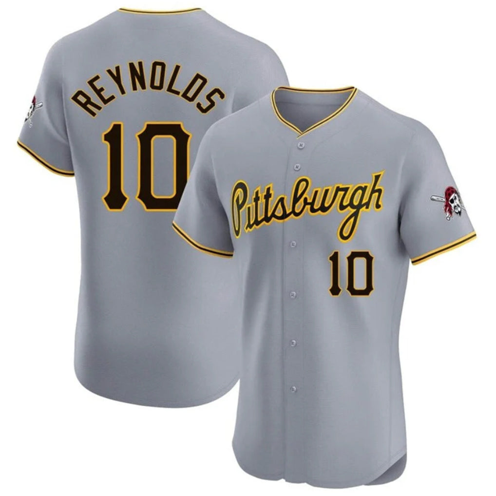 P.Pirates #10 Bryan Reynolds Player Gray Road Home Limited Elite Fdoa Stitched Jerseys