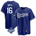 LA.Dodgers #16 Will Smith Player Royal World Series Meet Game Fdoa Stitched Jerseys