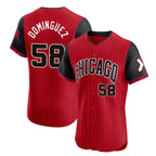 C.White Sox #58 Seranthony Dom¨ªnguez Player Red City Connect Limited Elite Home Gdoa Stitched Jerseys