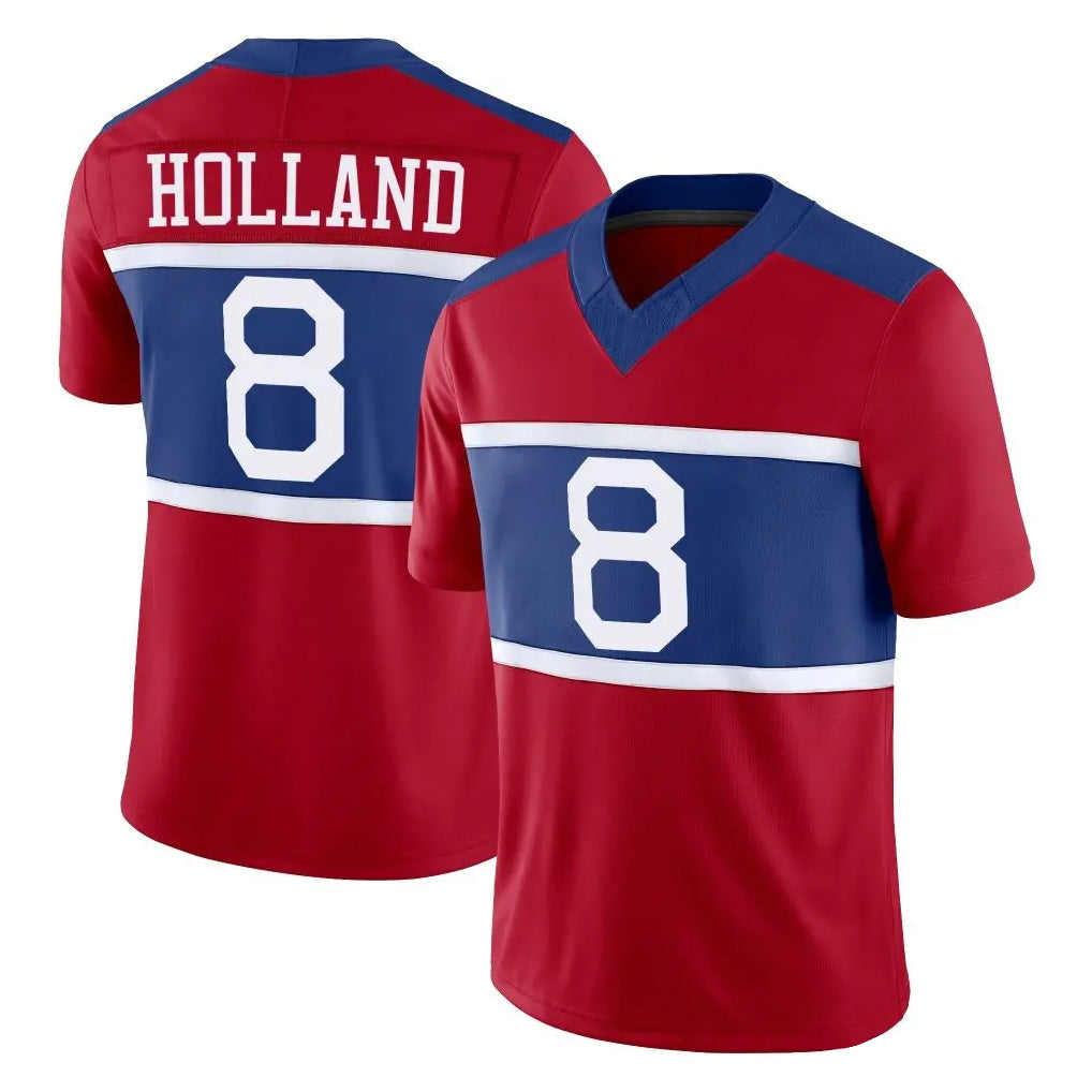 NY.Giants #8 Jevon Holland Player Red Century Vapor F.U.S.E. Home Game Gdoa Stitched Jerseys