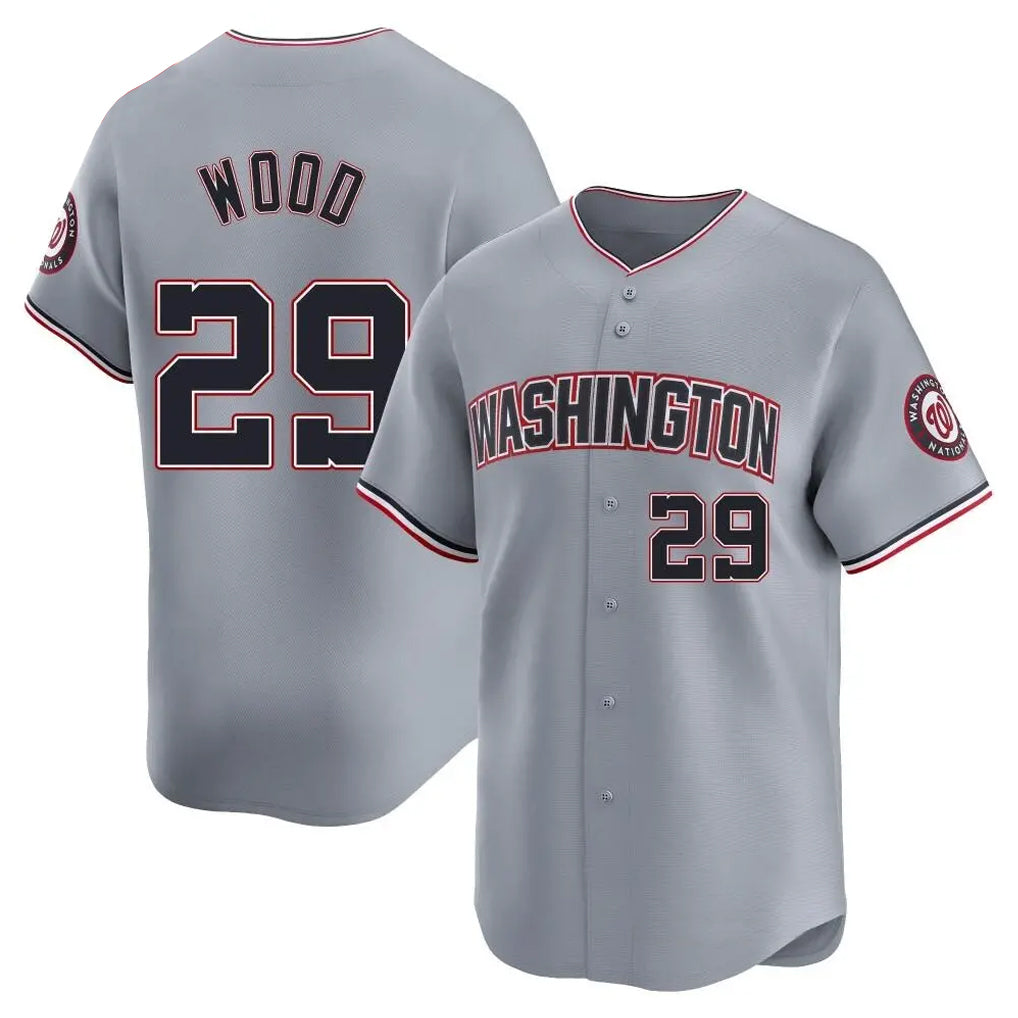 W.Nationals #29 James Wood Player Gray City Connect Limited Alternate Fdoa Stitched Jerseys