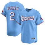 T.Rangers #2 Marcus Semien Player Light Blue Limited Home Fdoa Stitched Jerseys
