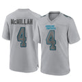 C.Panthers #4 Tetairoa McMillan Player Gray Atmosphere Fashion Game Gdoa Stitched Jerseys