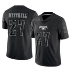P.Eagles #27 Quinyon Mitchell Player Black Reflective Limited Home Game Gdoa Stitched Jerseys