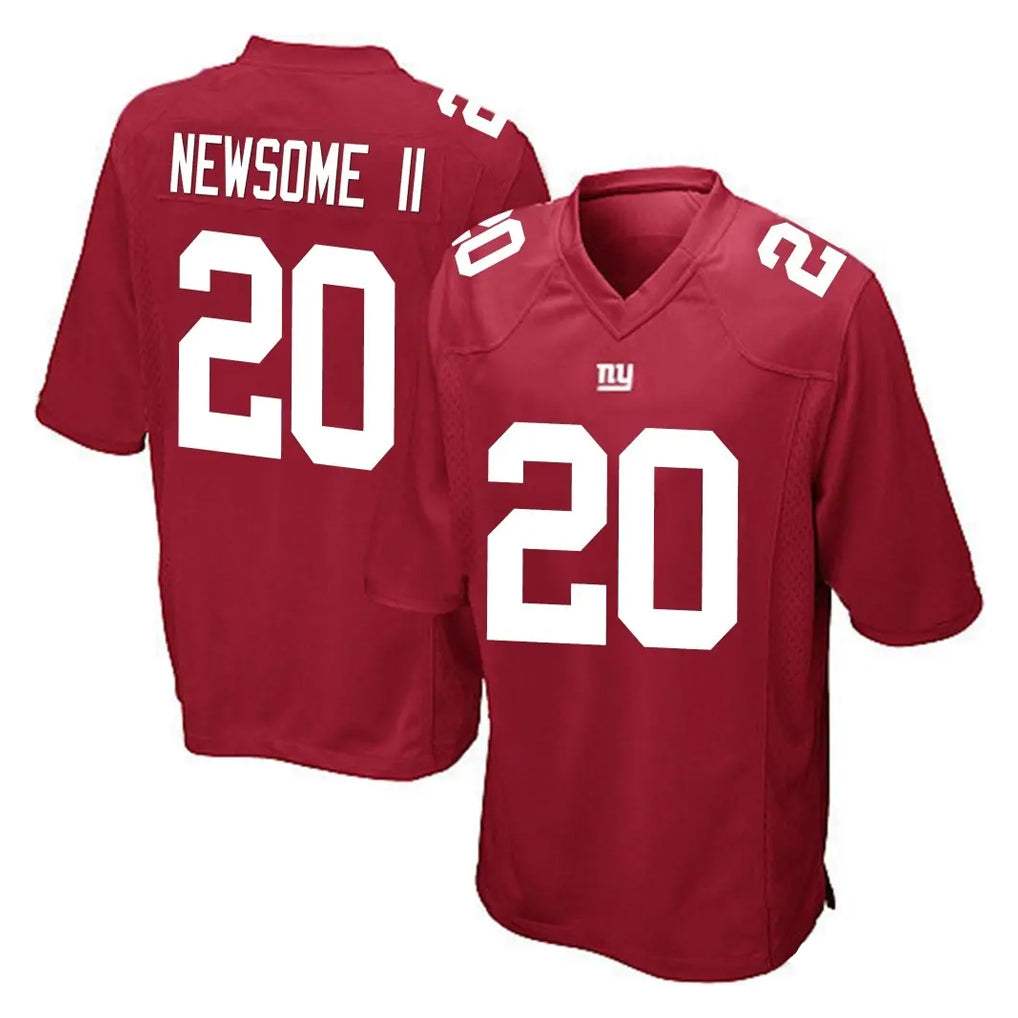 NY.Giants #20 Greg Newsome II Player Red Home Game Gdoa Stitched Jerseys
