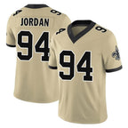NO.Saints #94 Cameron Jordan Player Gold Limited Vapor F.U.S.E. Home Game Gdoa Stitched Jerseys