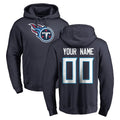 Custom T.Titans Navy Logo Pullover Hoodies Home Game Any Name & Numbers Gdoa Stitched Jerseys