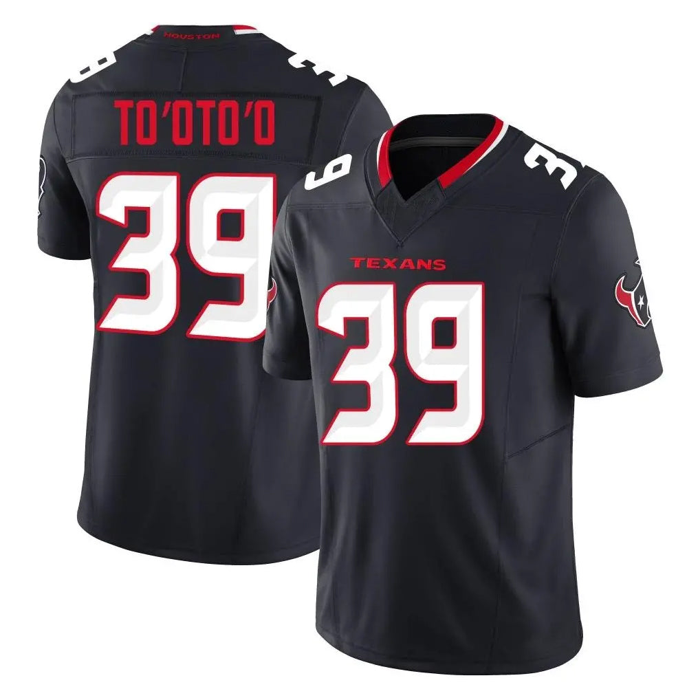 H.Texans #39 Henry To'oTo'o Player Navy Limited Alternate Vapor F.U.S.E. Home Game Gdoa Stitched Jerseys