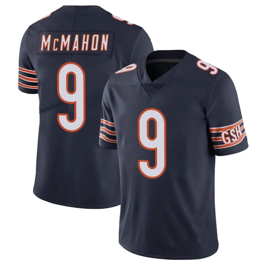 C.Bears #9 Jim McMahon Player Navy Vapor Untouchable Limited Home Game Gdoa Stitched Jerseys