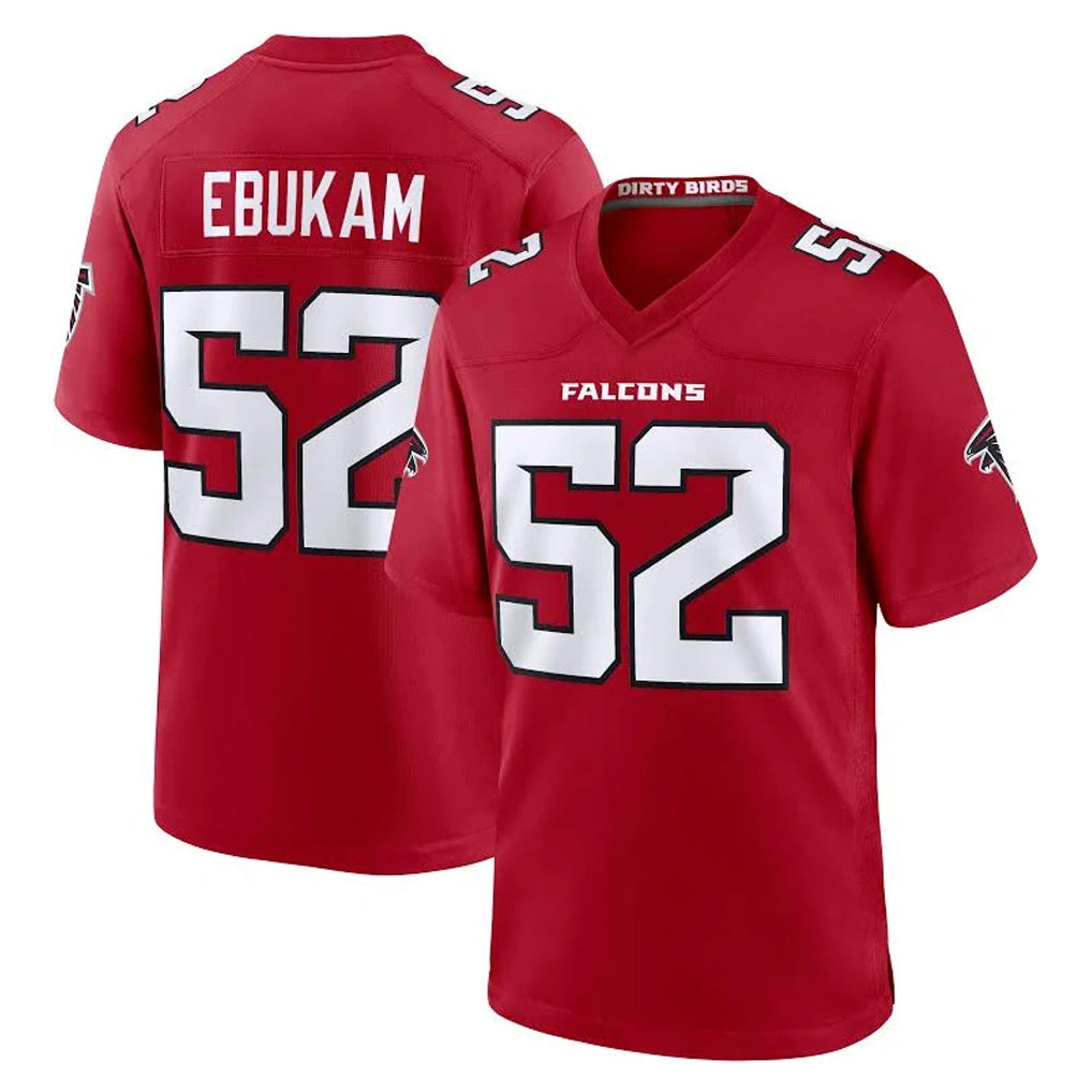 A.Falcons #52 Samson Ebukam Player Red Team Color Home Game Gdoa Stitched Jerseys