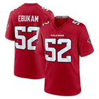 A.Falcons #52 Samson Ebukam Player Red Team Color Home Game Gdoa Stitched Jerseys
