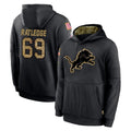 D.Lions #69 Tate Ratledge Player Black Salute to Service Hoodies Limited Game Gdoa Stitched Jerseys