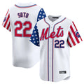 NY.Mets #22 Juan Soto Player White 2025 Independence Day Vapor Premier Limited  Fdoa Stitched Jerseys