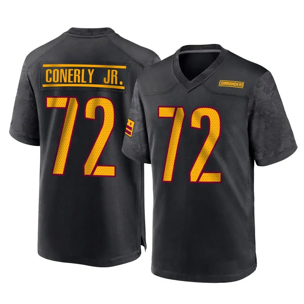 W.Commanders #72 Josh Conerly Jr. Player Black Home Game Gdoa Stitched Jerseys