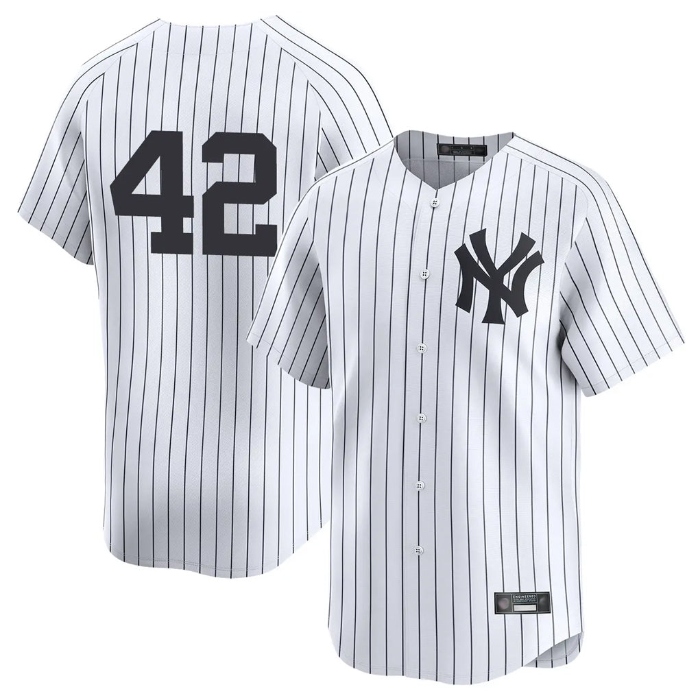 NY.Yankees #42 Mariano Rivera Player White Limited Fdoa Stitched Jerseys