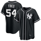 NY.Yankees #54 Max Fried Player Black Out Game Fdoa Stitched Jerseys