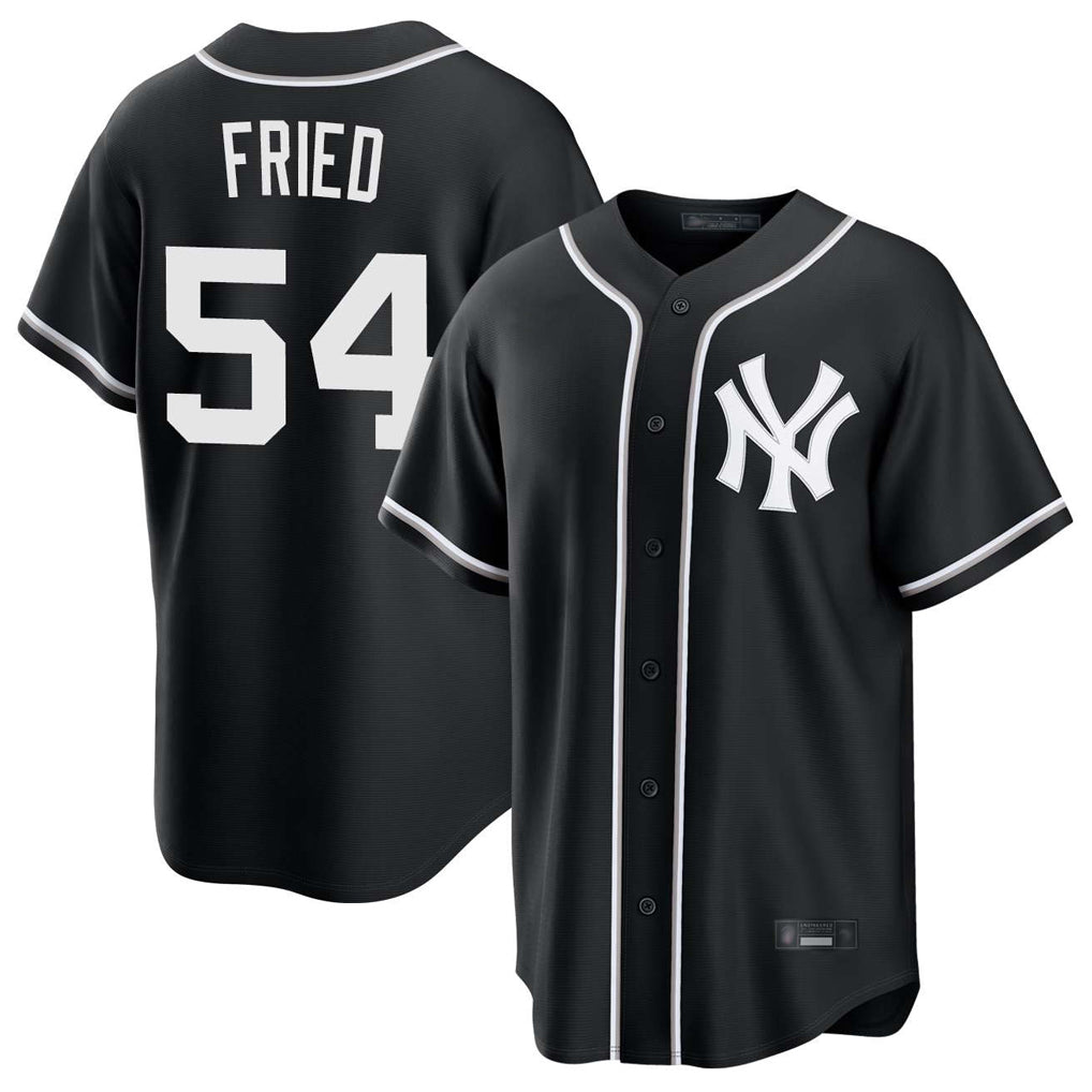 NY.Yankees #54 Max Fried Player Black Out Game Fdoa Stitched Jerseys
