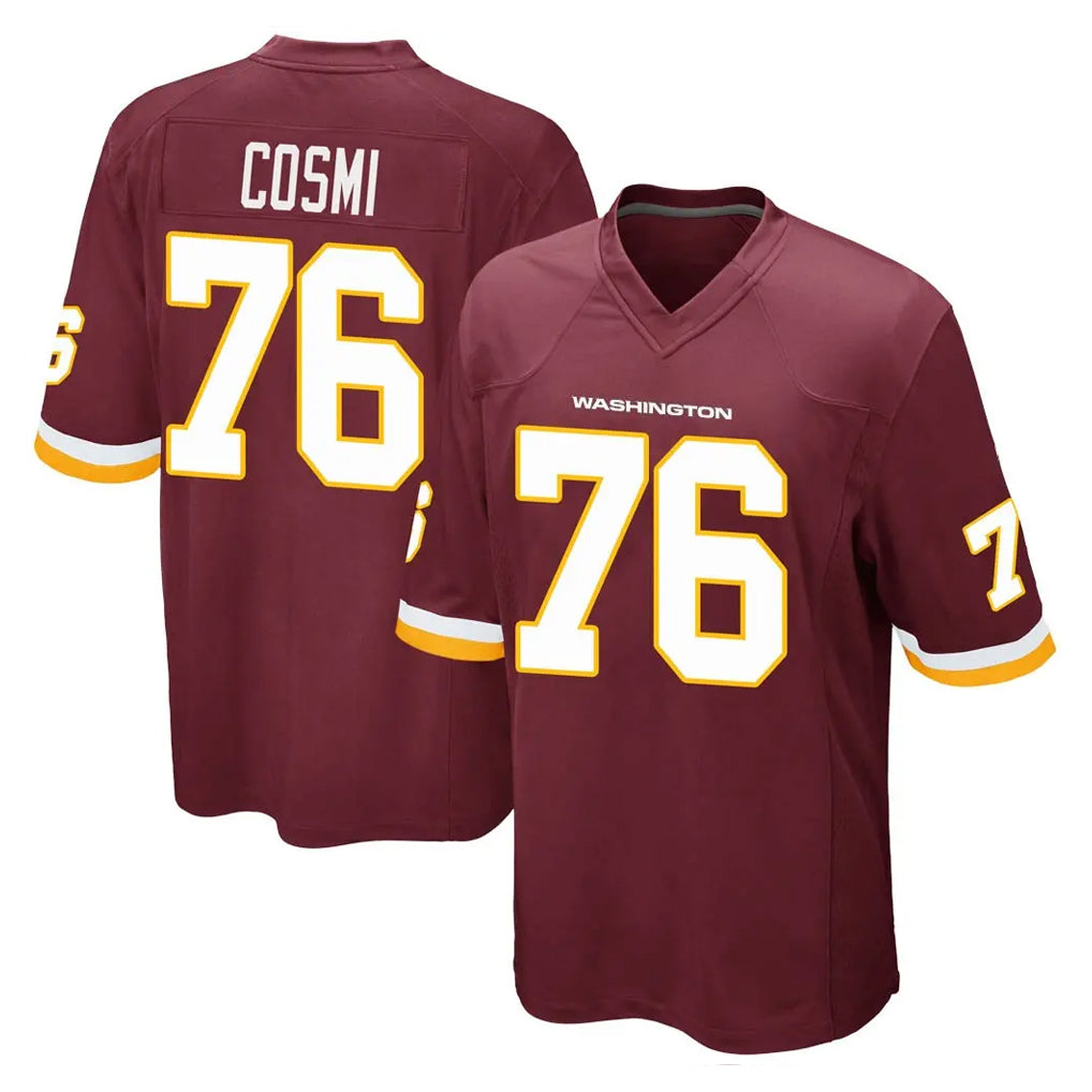 W.Commanders #76 Sam Cosmi Player Burgundy Team Color Home Game Gdoa Stitched Jerseys