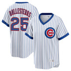 C.Cubs #25 Mois¨¦s Ballesteros Player White T-shirt Cooperstown Collection Limited Gdoa Stitched Jerseys