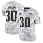 NE.Patriots #30 Jam Miller Player Arctic Camo Salute To Service Limited Game Gdoa Stitched Jerseys