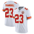 KC.Chiefs #23 Drue Tranquill Player White Limited Vapor Untouchable Home Game Gdoa Stitched Jerseys