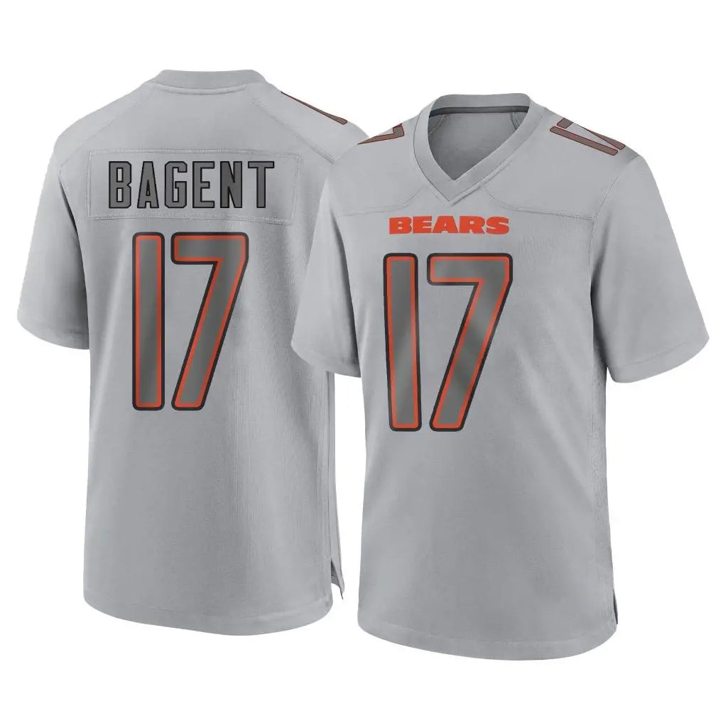 C.Bears #17 Tyson Bagent Player Gray Atmosphere Fashion Game Gdoa Stitched Jerseys
