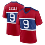 NY.Giants #9 Lsaiah Likely Player Red Century Home Game Gdoa Stitched Jerseys