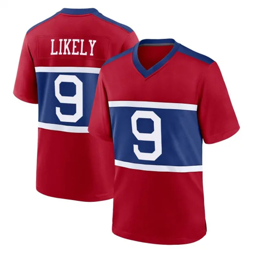 NY.Giants #9 Lsaiah Likely Player Red Century Home Game Gdoa Stitched Jerseys