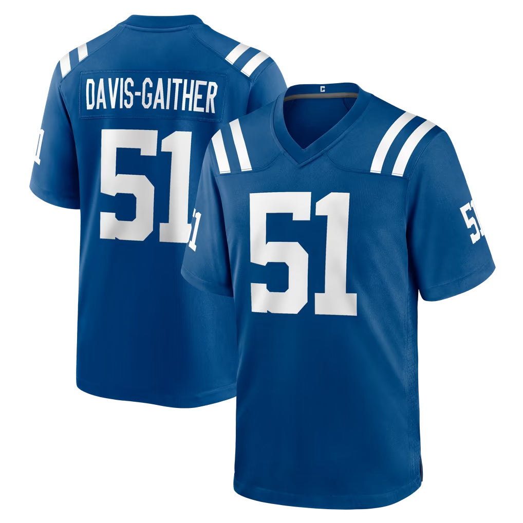 IN.Colts #51 Akeem Davis-Gaither Player Royal Home Game Gdoa Stitched Jerseys