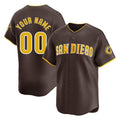 Custom S.Diego Padres Brown Limited Home Game Any Name & Number Gdoa Stitched Jerseys