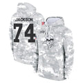 MN.Vikings #74 Donovan Jackson Player Arctic Camo Salute to Service Pullover Hoodies Limited Game Gdoa Stitched Jerseys