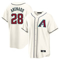 A.Diamondbacks #28 Nolan Arenado Player Cream Home Game Gdoa Stitched Jerseys