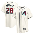 A.Diamondbacks #28 Nolan Arenado Player Cream Home Game Gdoa Stitched Jerseys