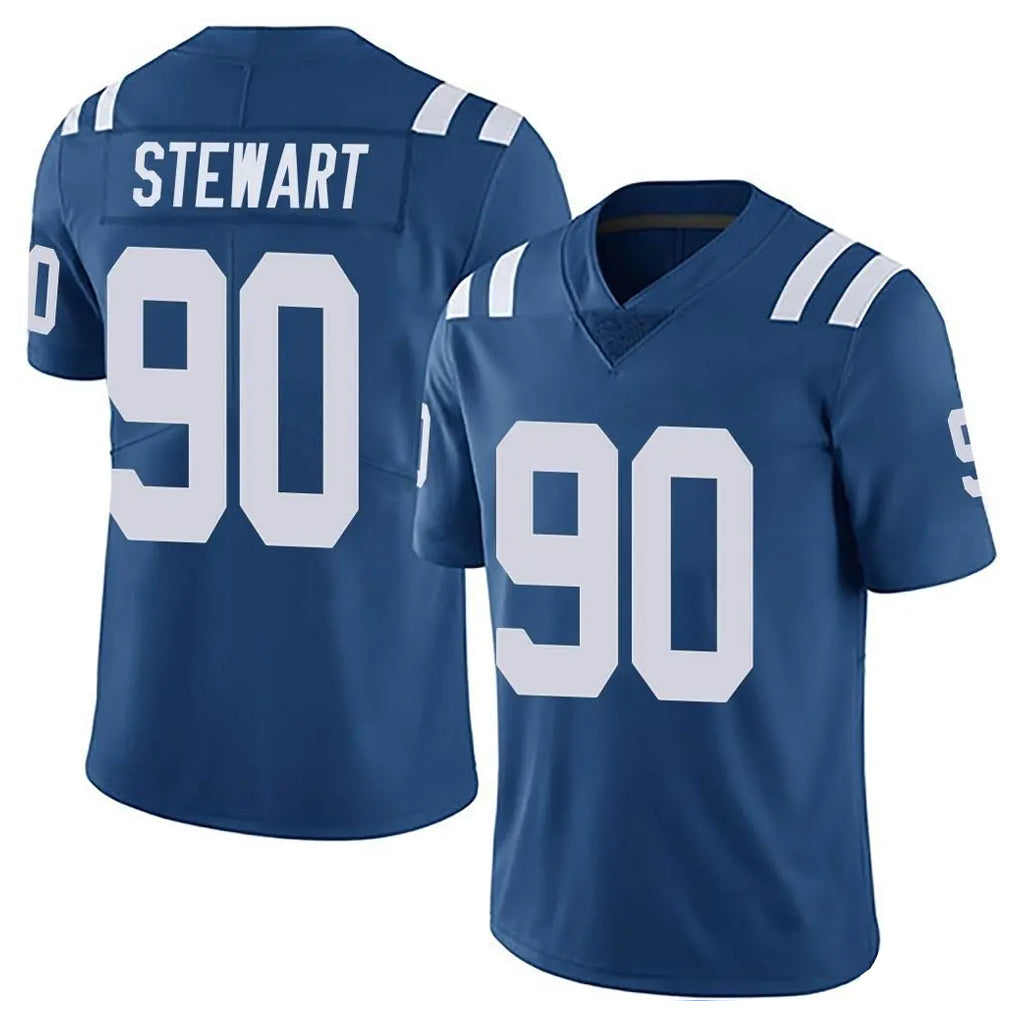 IN.Colts #90 Grover Stewart Player Royal Limited Vapor Untouchable Home Game Gdoa Stitched Jerseys
