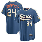 M.Brewers #24 William Contreras Player Blue 2026 City Connect Home Game Fdoa Stitched Jerseys