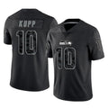 S.Seahawks #10 Cooper Kupp Player Black Limited Reflective Home Game Gdoa Stitched Jerseys